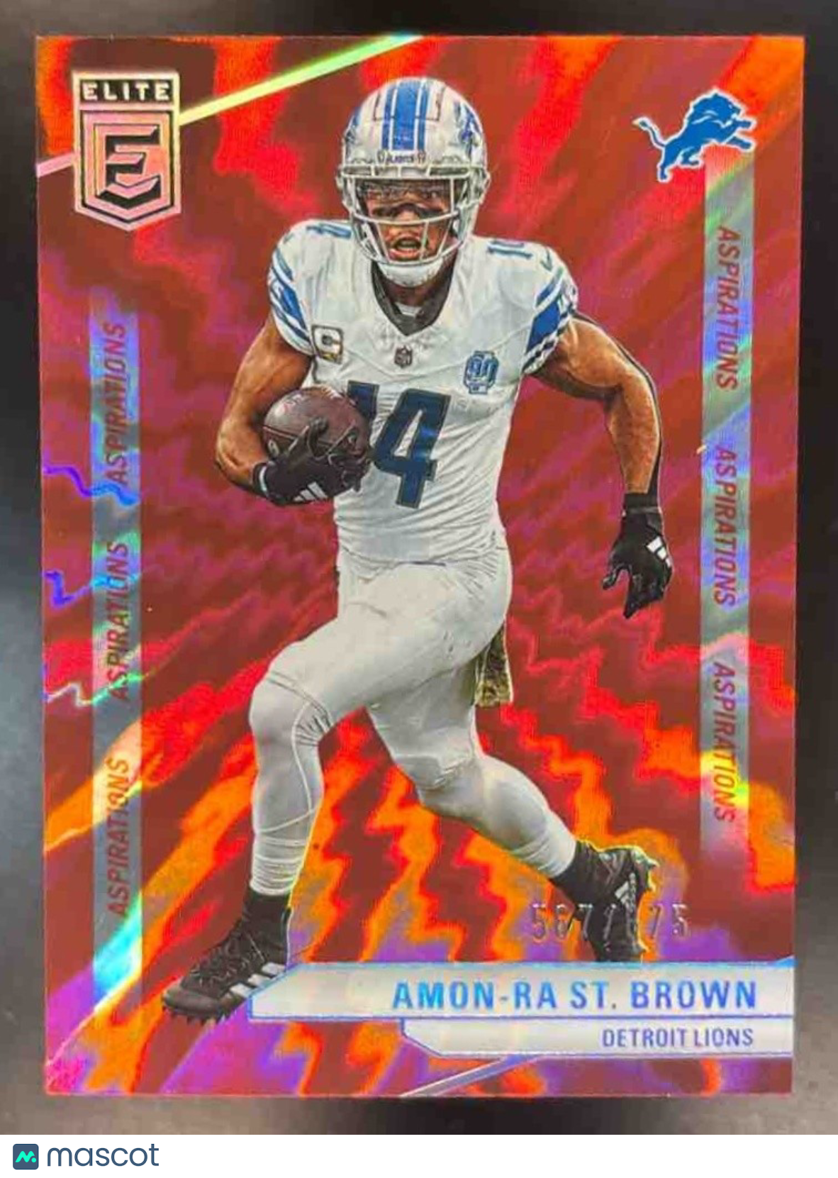 2024 Donruss Elite Amon-Ra St. Brown Aspirations Shimmer /875 #87 Detroit Lions - Sports Cards