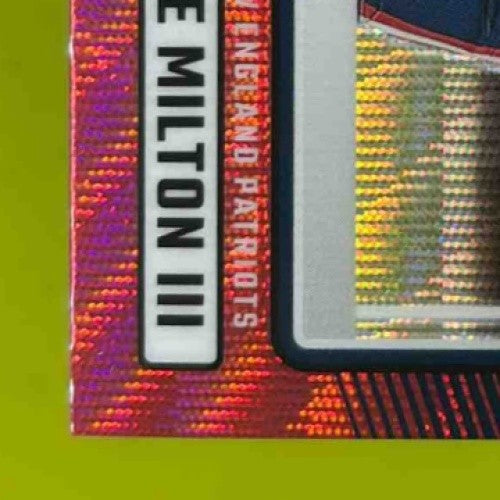 2024 Donruss Joe Milton III Optic Rated Rookie Preview Red Wave #319 Patriots - Sports Cards