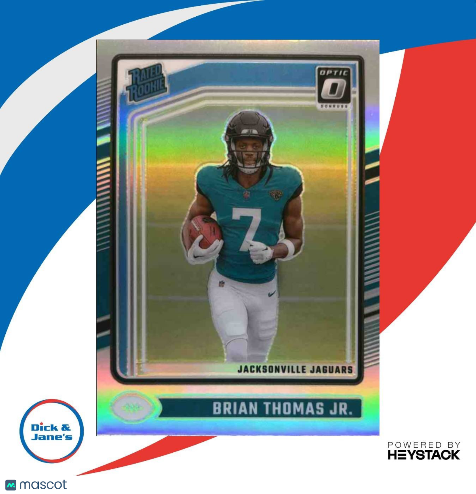 2024 Donruss Optic Brian Thomas Jr. Holo #214 Rated Rookie Jacksonville Jaguars - Sports Cards