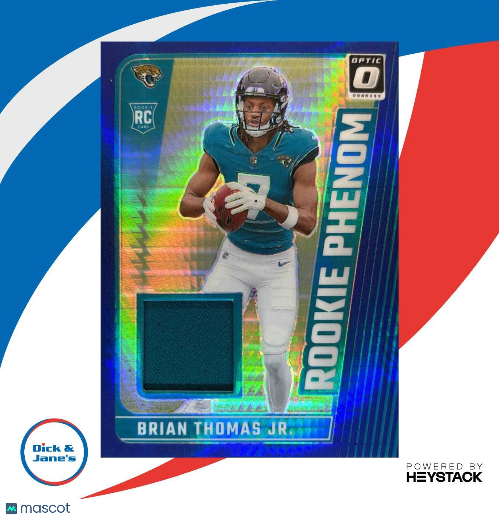 2024 Donruss Optic Brian Thomas Jr. Rookie Phenoms Blue Hyper Jaguars - Sports Cards