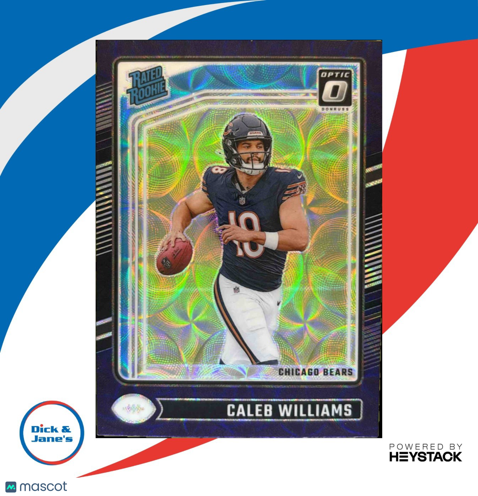 2024 Donruss Optic Caleb Williams Purple Scope #201 Rated Rookie Chicago Bears - Sports Cards