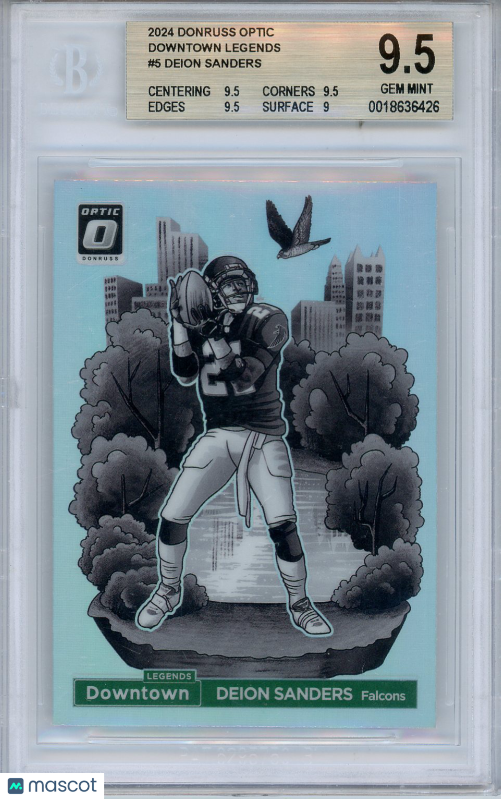 2024 Donruss Optic Downtown Legends Deion Sanders #5 BGS 9.5 - Graded Sports Cards