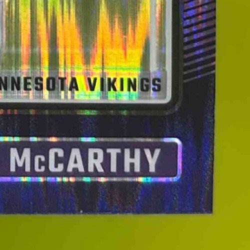 2024 Donruss Optic J.J. McCarthy Purple Shock 235 Rated Rookie Minnesota Vikings - Sports Cards