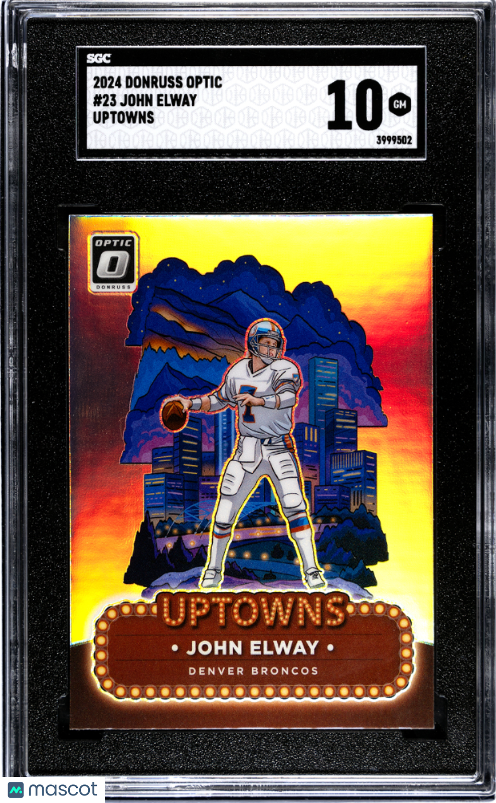 2024 Donruss Optic John Elway Uptowns #23 SGC 10 GEM MINT Denver Broncos - Graded Sports Cards