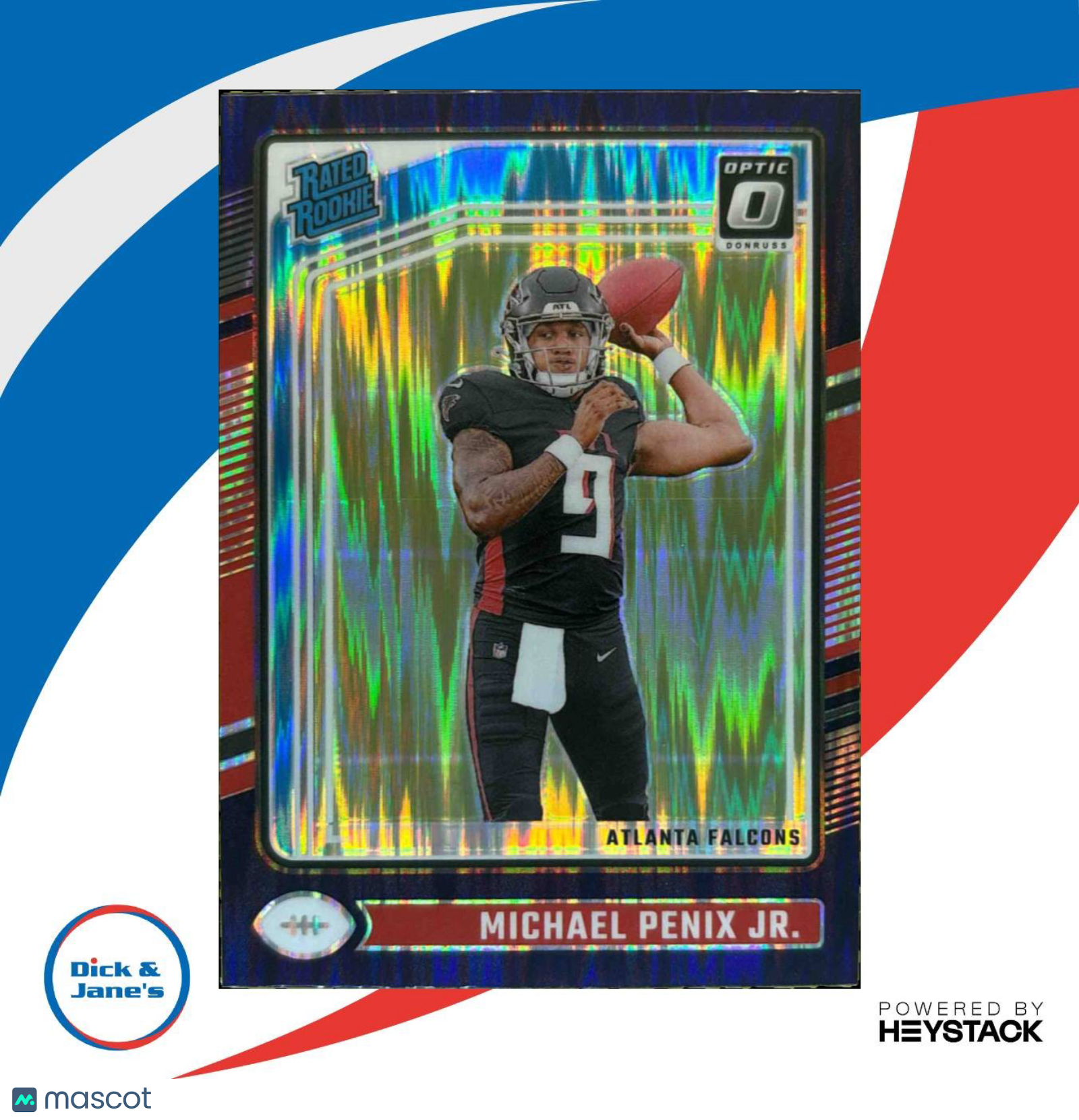 2024 Donruss Optic Michael Penix Jr. Purple Shock Rated Rookie Atlanta Falcons - Sports Cards