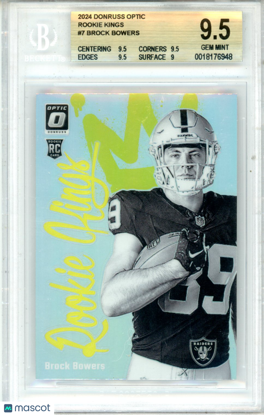 2024 Donruss Optic Rookie Kings Brock Bowers #7 BGS 9.5 - Graded Sports Cards