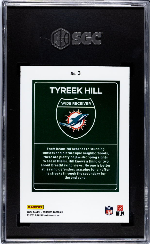 2024 Donruss Tyreek Hill Downtown #3 SGC 9.5 - Graded Sports Cards