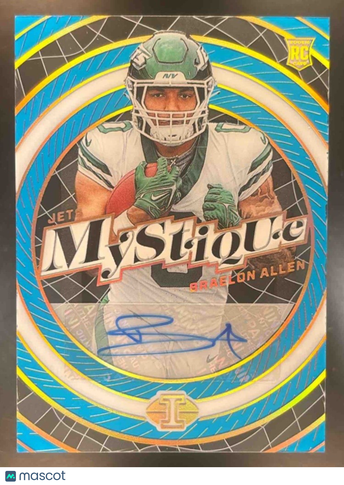 2024 Illusions Braelon Allen Mystique Auto Light Blue /35 #37 RC New York Jets - Sports Cards
