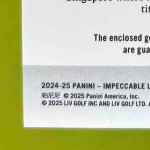 2024 Impeccable LIV Golf Marc Leishman Elegance Memorabilia Auto Gold /10 Ripper Sports Cards