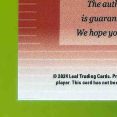 2024 Leaf Collective Cameron Ward Press Pass Auto Shimmer Black /6 Hurricanes - Sports Cards