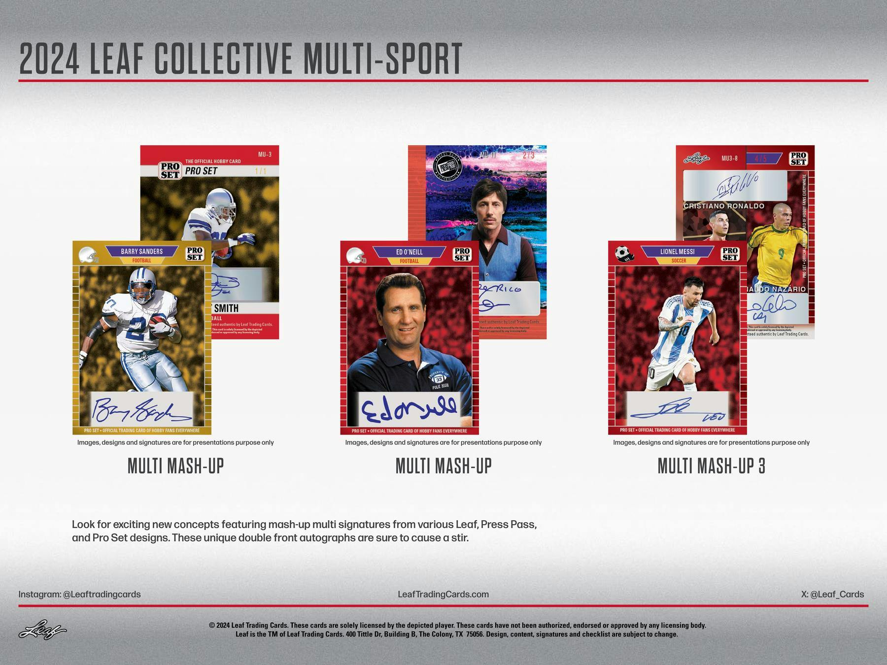 2024 Leaf Collective Multisport Hobby Box (3 Autos) Messi Manning Curry & More! - NFL Hobby Box