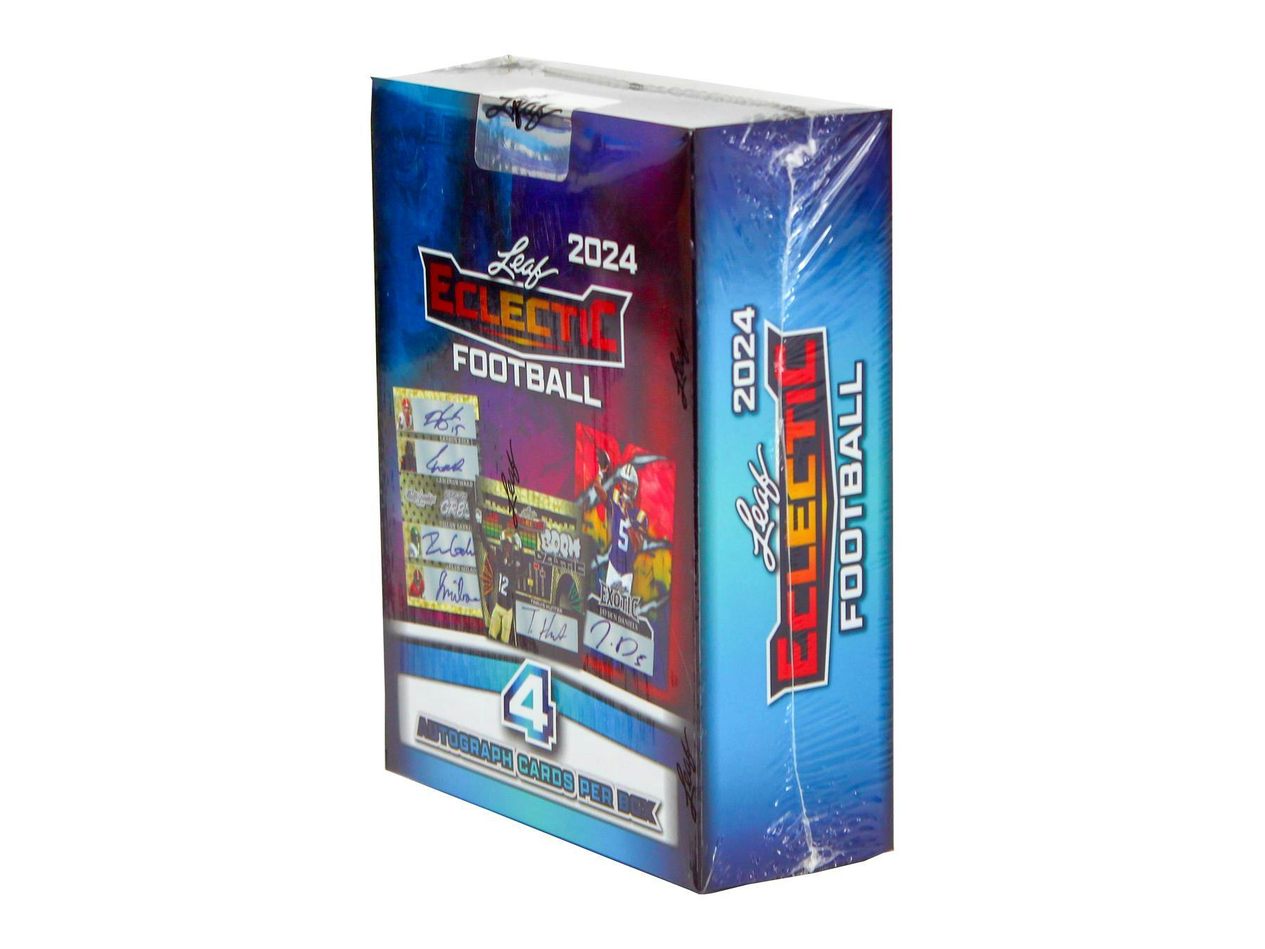 2024 Leaf Eclectic Football Hobby Box (4 Autographs) Jayden Daniels Cam Ward - NFL Hobby Box