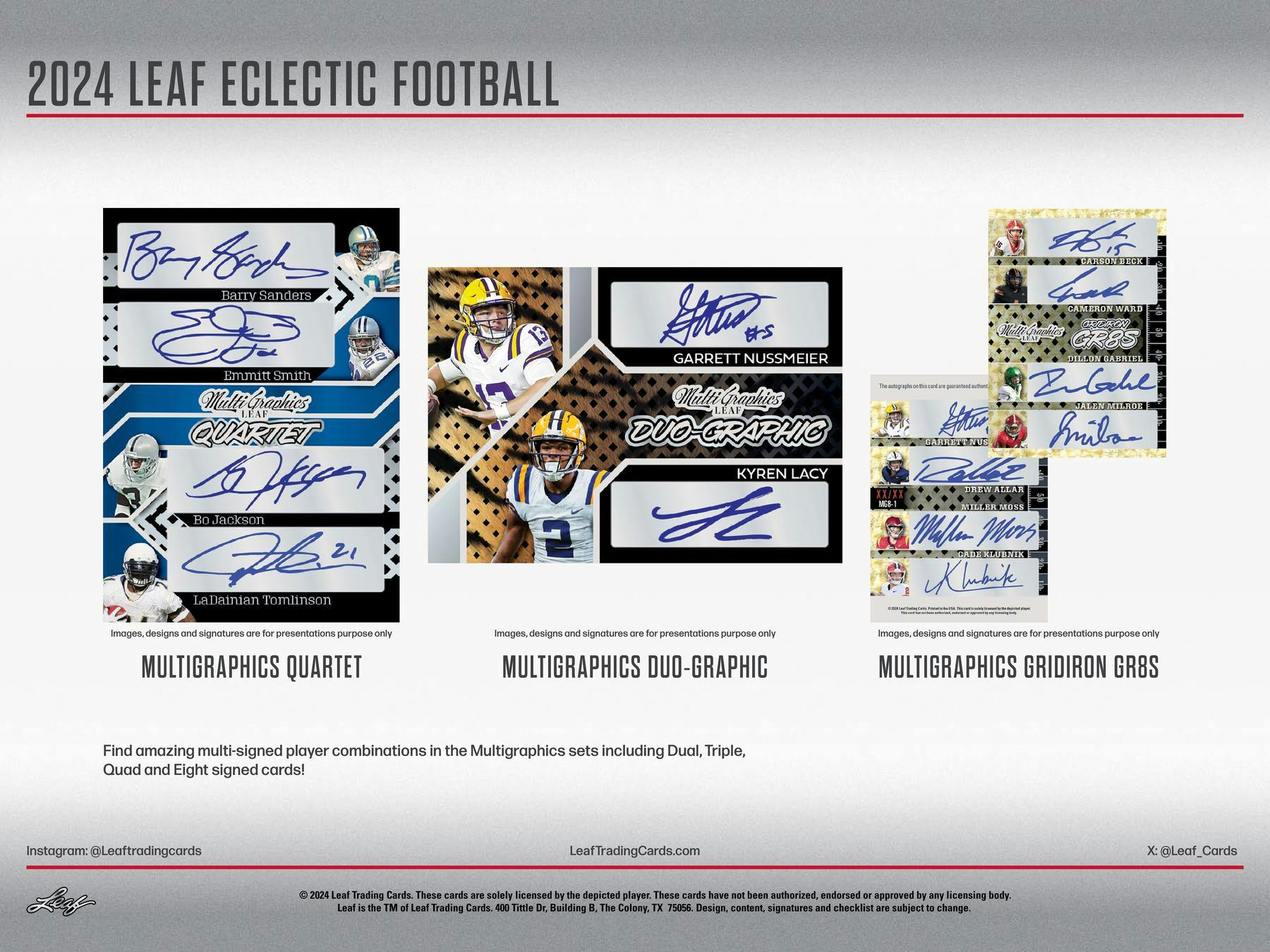 2024 Leaf Eclectic Football Hobby Box (4 Autographs) Jayden Daniels Cam Ward - NFL Hobby Box