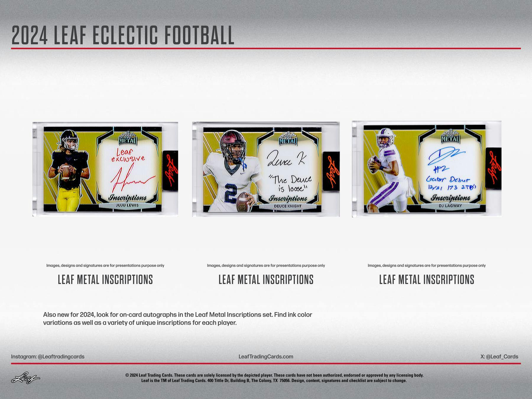 2024 Leaf Eclectic Football Hobby Box (4 Autographs) Jayden Daniels Cam Ward - NFL Hobby Box