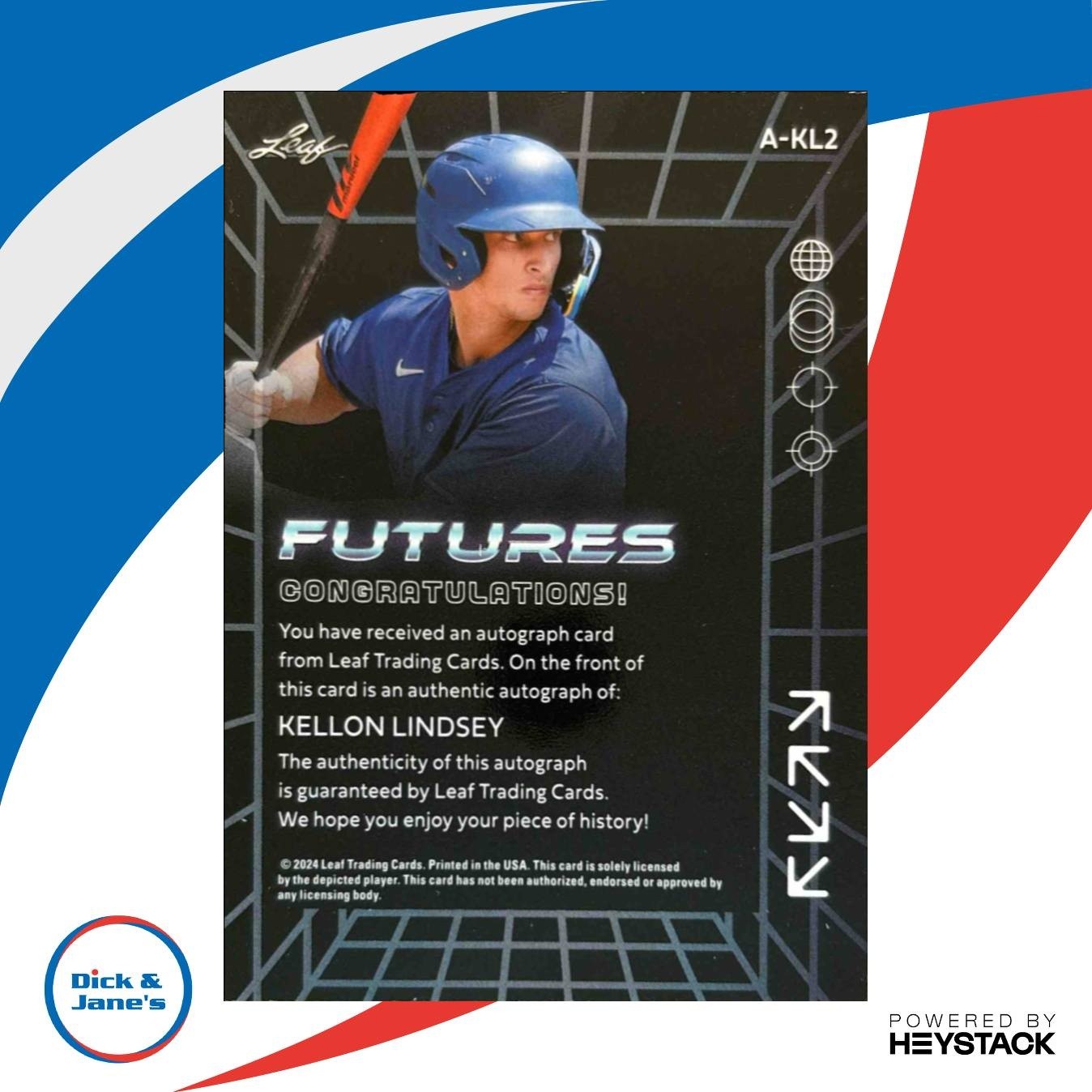 2024 Leaf Futures Multi-Sport Kellon Lindsey Auto Gold /99 #A-KL2 - Sports Cards