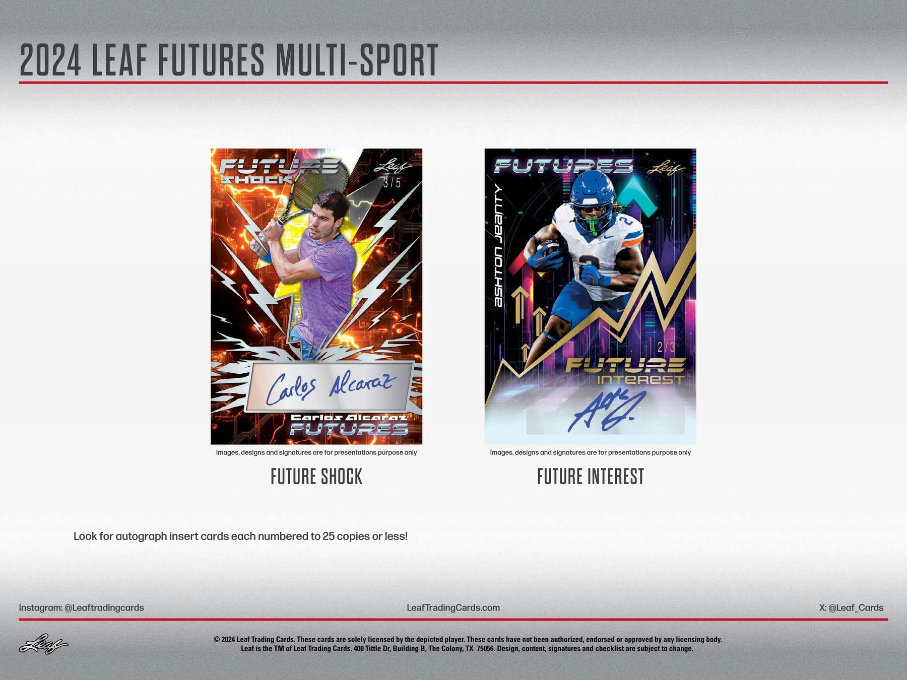 2024 Leaf Futures Multisport Hobby Box (6 Autos) Jayden Daniels Yamal Travis Bazzana - NFL Hobby Box