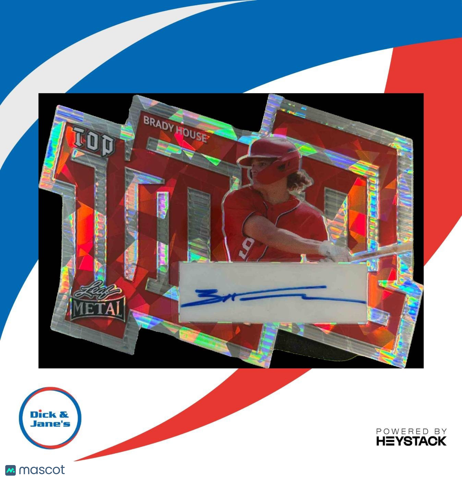 2024 Leaf Metal Brady House Top 100 Prismatic /10 #T-BH1 Auto - Sports Cards