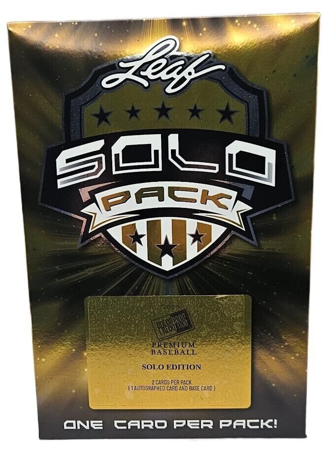 2024 Leaf Press Pass Premium Baseball Solo Plus (1 Auto / Pack) ELy Ichiro Pujols Skenes More! - MLB Hobby Box