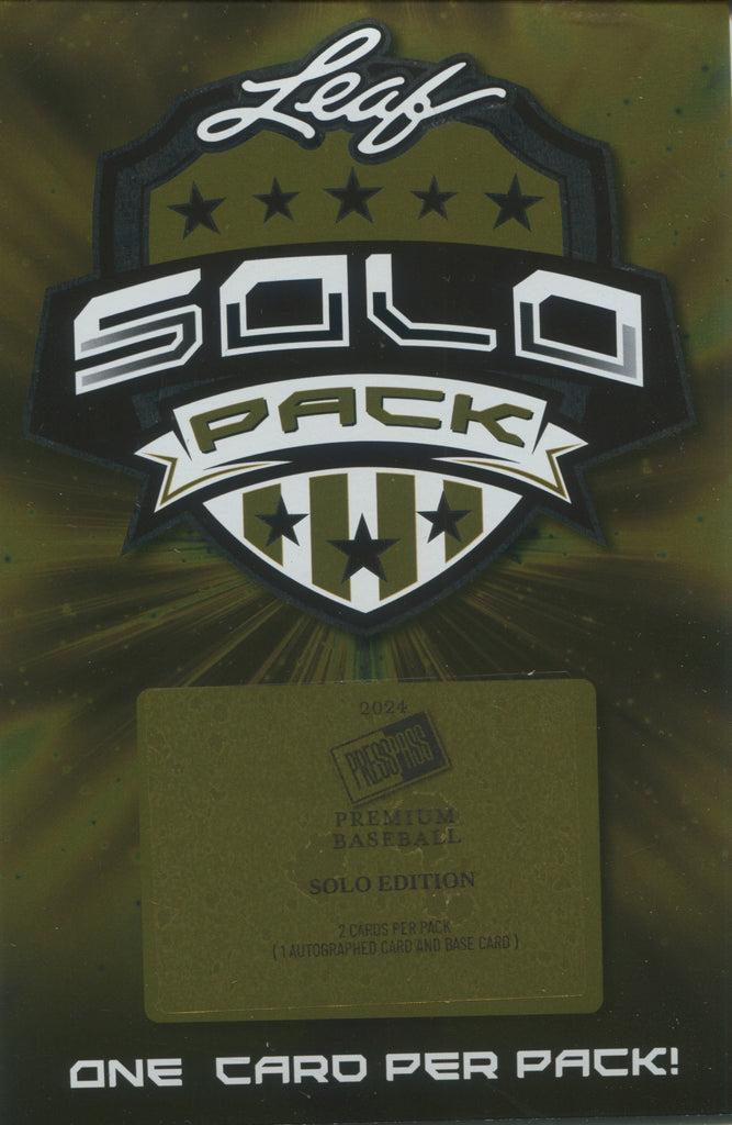 2024 Leaf Press Pass Premium Baseball Solo Plus (1 Auto / Pack) ELy Ichiro Pujols Skenes More! - MLB Hobby Box