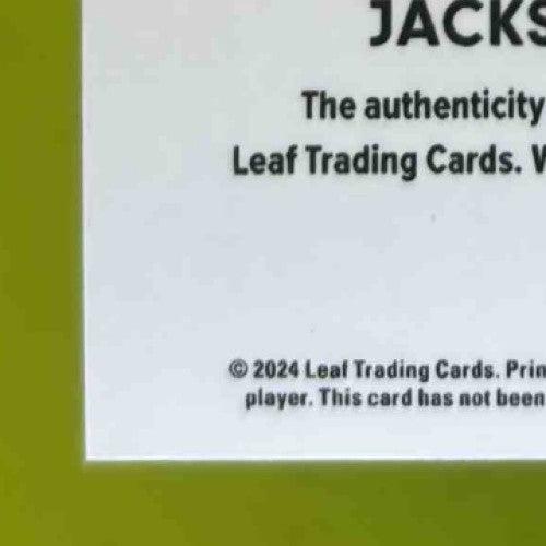 2024 Leaf Press Pass Premium Jackson Chourio Auto Brite /199 Rookie Card - Sports Cards