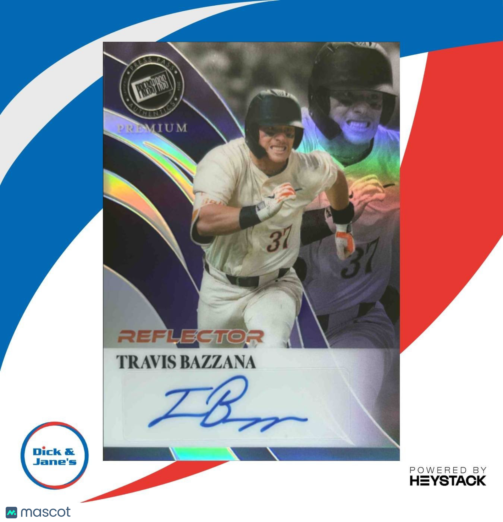 2024 Leaf Press Pass Premium Travis Bazzana Retro Auto - Reflector /6 #RA-TB1 - Sports Cards