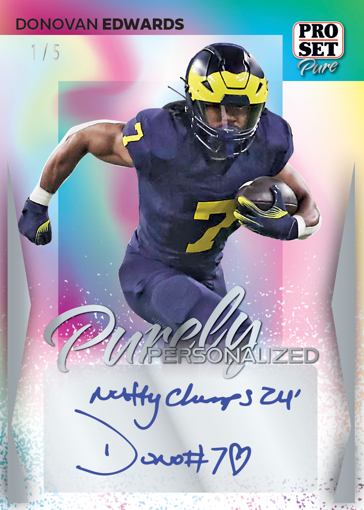 2024 Leaf Pro Set Pure Football Solo Plus Edition Pack (1 Auto + 1 Base Card) NFL Hobby Box