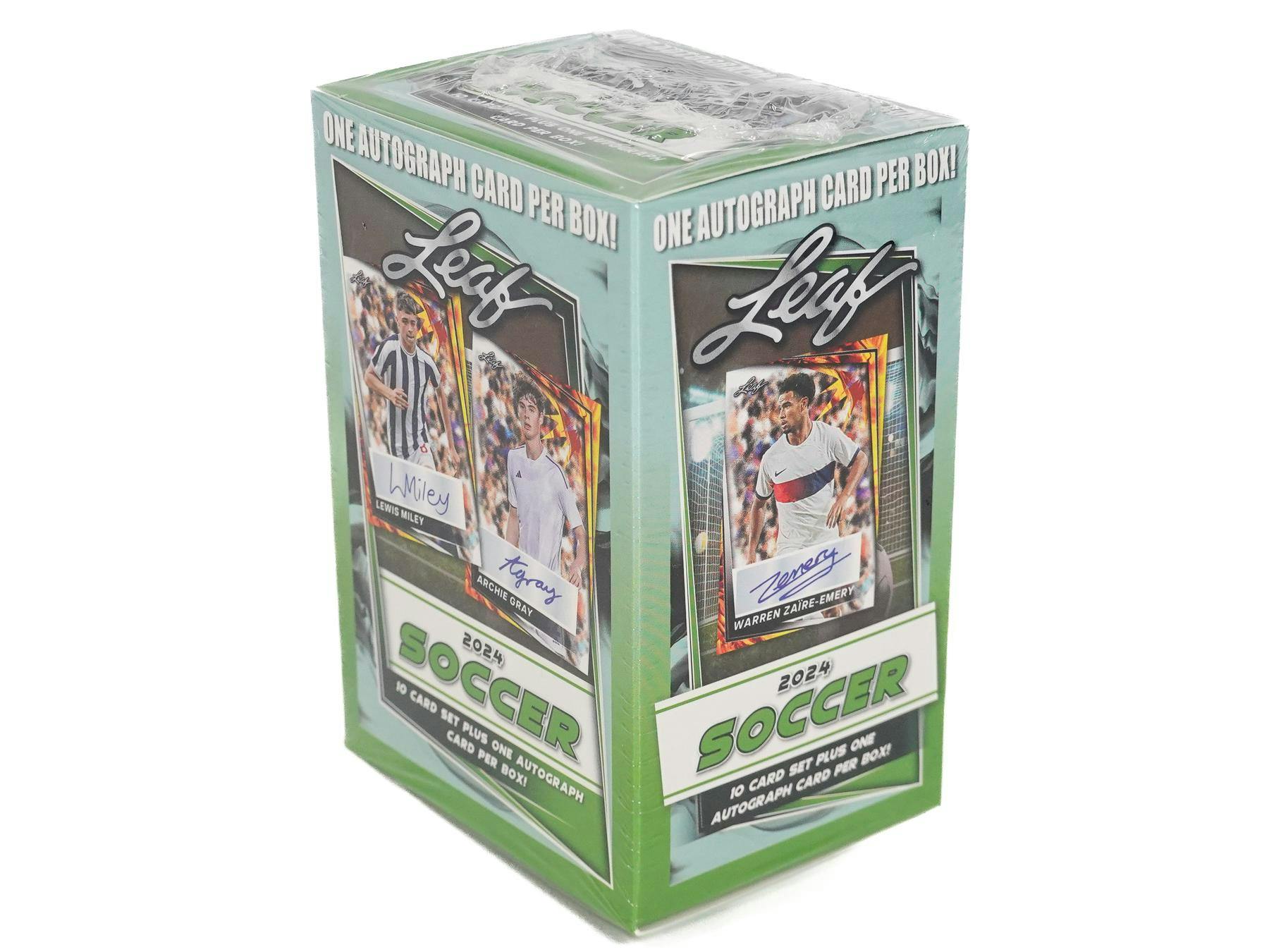 2024 Leaf Soccer Blaster Box (1 Autograph / Box) 10 Card Set - FIFA Blaster Box