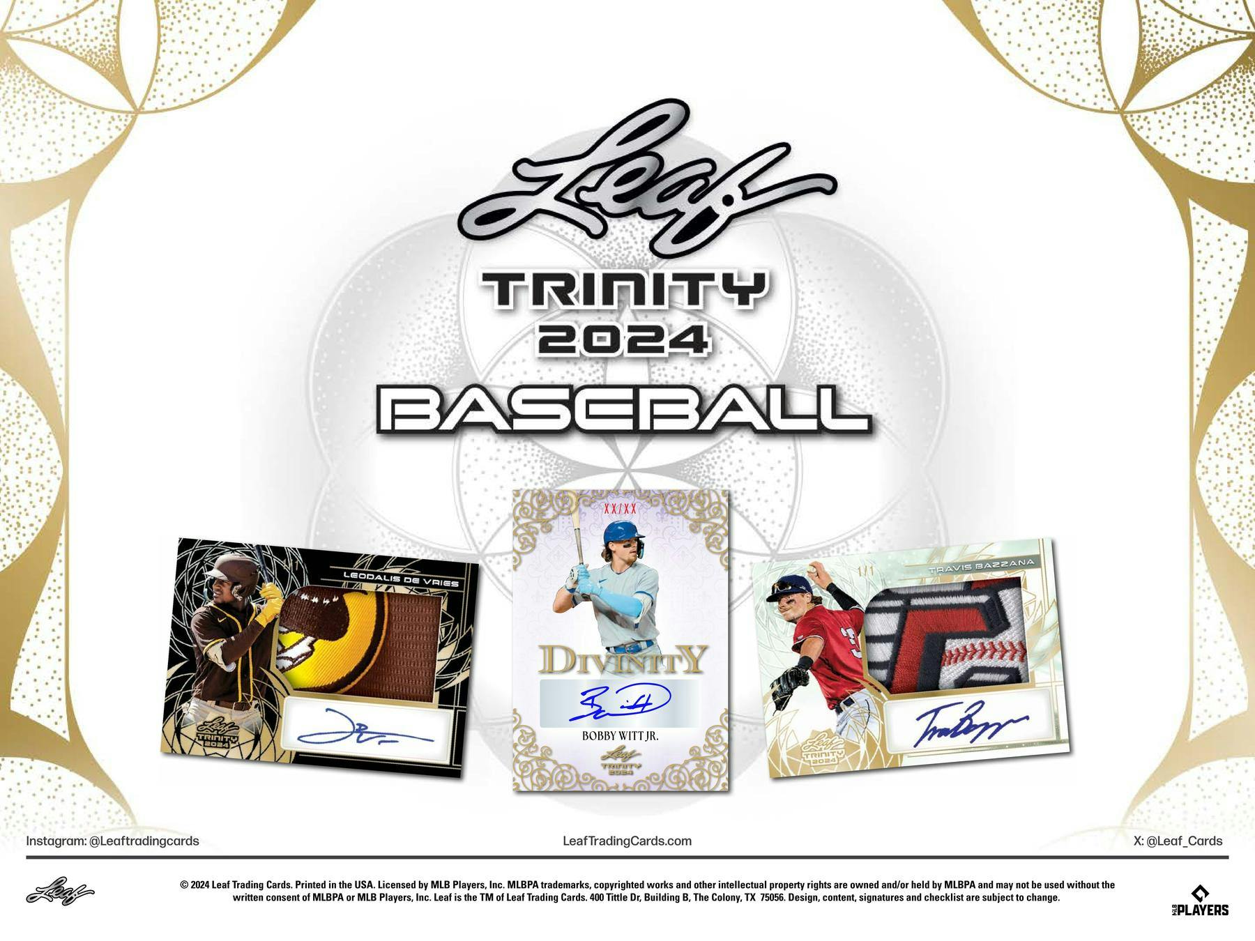 2024 Leaf Trinity Baseball Hobby Box (6 Autos) - MLB Hobby Box