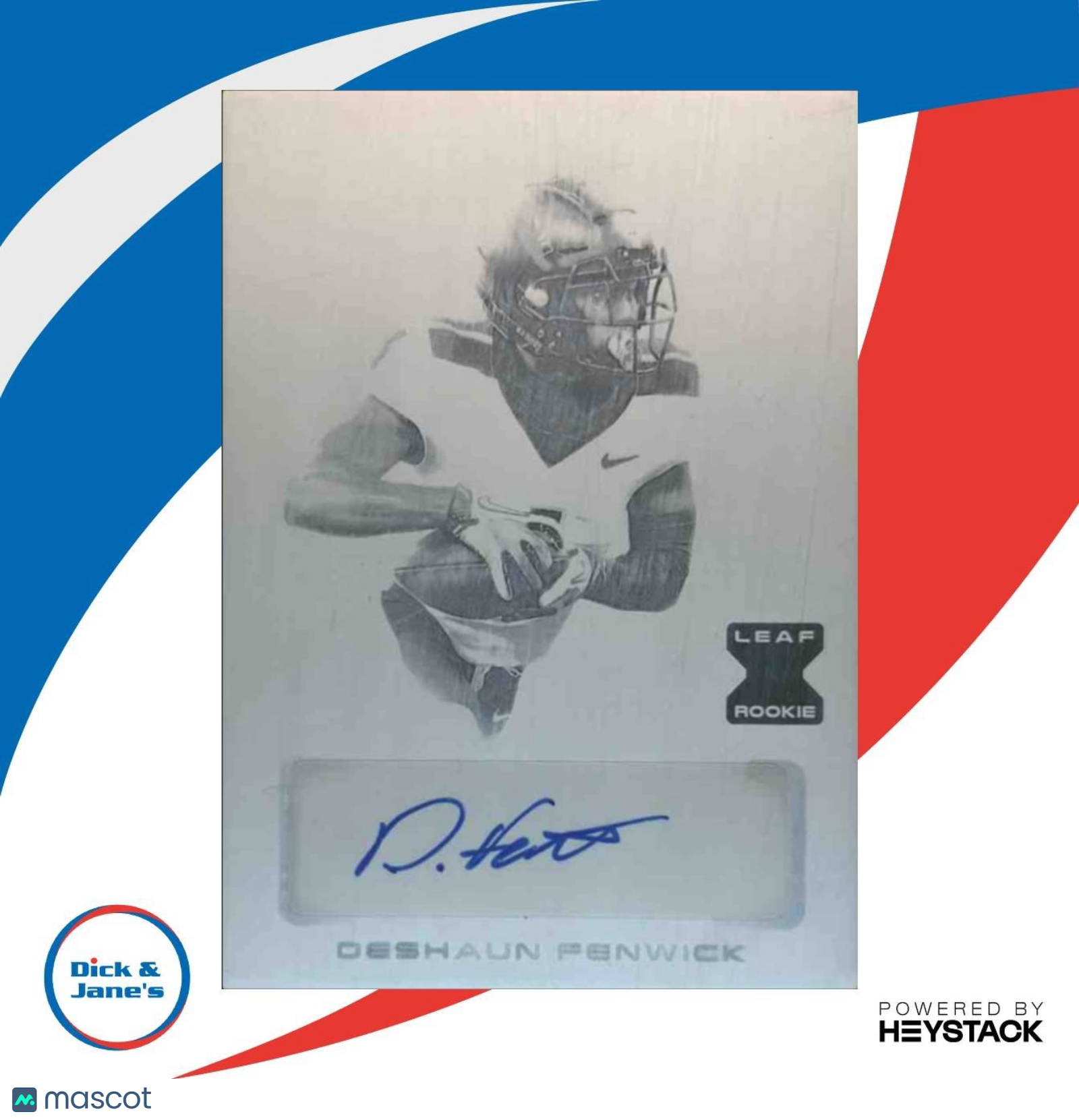 2024 Leaf Trinity Deshaun Fenwick Printing Plate Black 1/1 #BA-DF1 Auto - Sports Cards