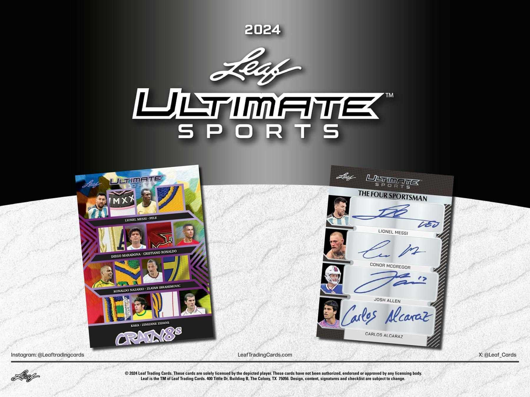 2024 Leaf Ultimate Sports Hobby Box (3 Premium Cards) - NFL Hobby Box