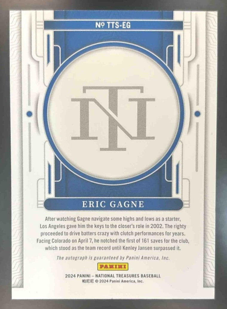 2024 National Treasures Eric Gagne Timeless Talents Signatures /49 Auto Dodgers - Sports Cards
