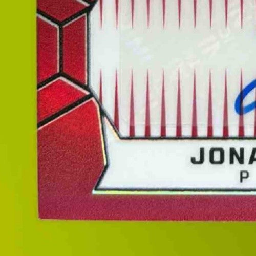 2024 Obsidian Jonathon Brooks Rookie Jumbo Jersey Auto Red 47/75 Panthers - Sports Cards