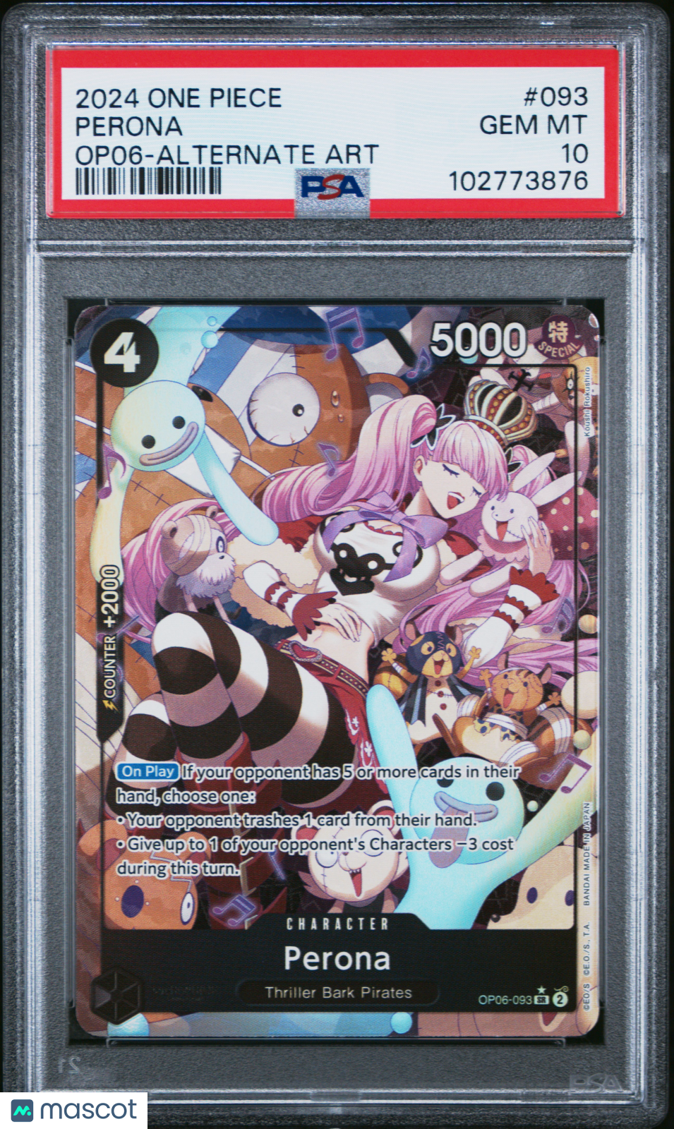 2024 One Piece OP06-Wings Of The Captain Perona #093 Alt Art PSA 10 GEM MINT - Graded TCG/CCG