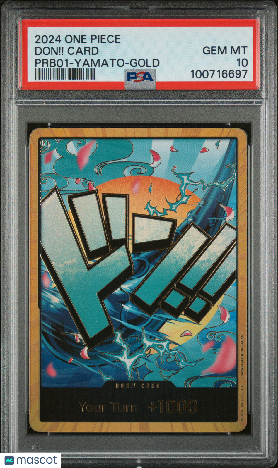 2024 One Piece PRB01-Don!! Card Yamato-Gold PSA 10 - Graded TCG/CCG