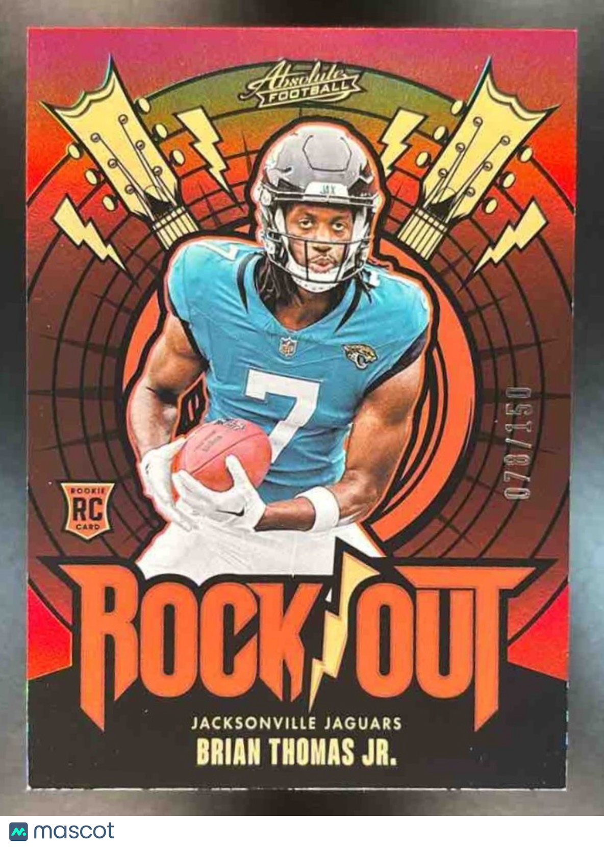 2024 Panini Absolute Brian Thomas Jr. Rock Out Red /150 RC Jacksonville Jaguars - Sports Cards