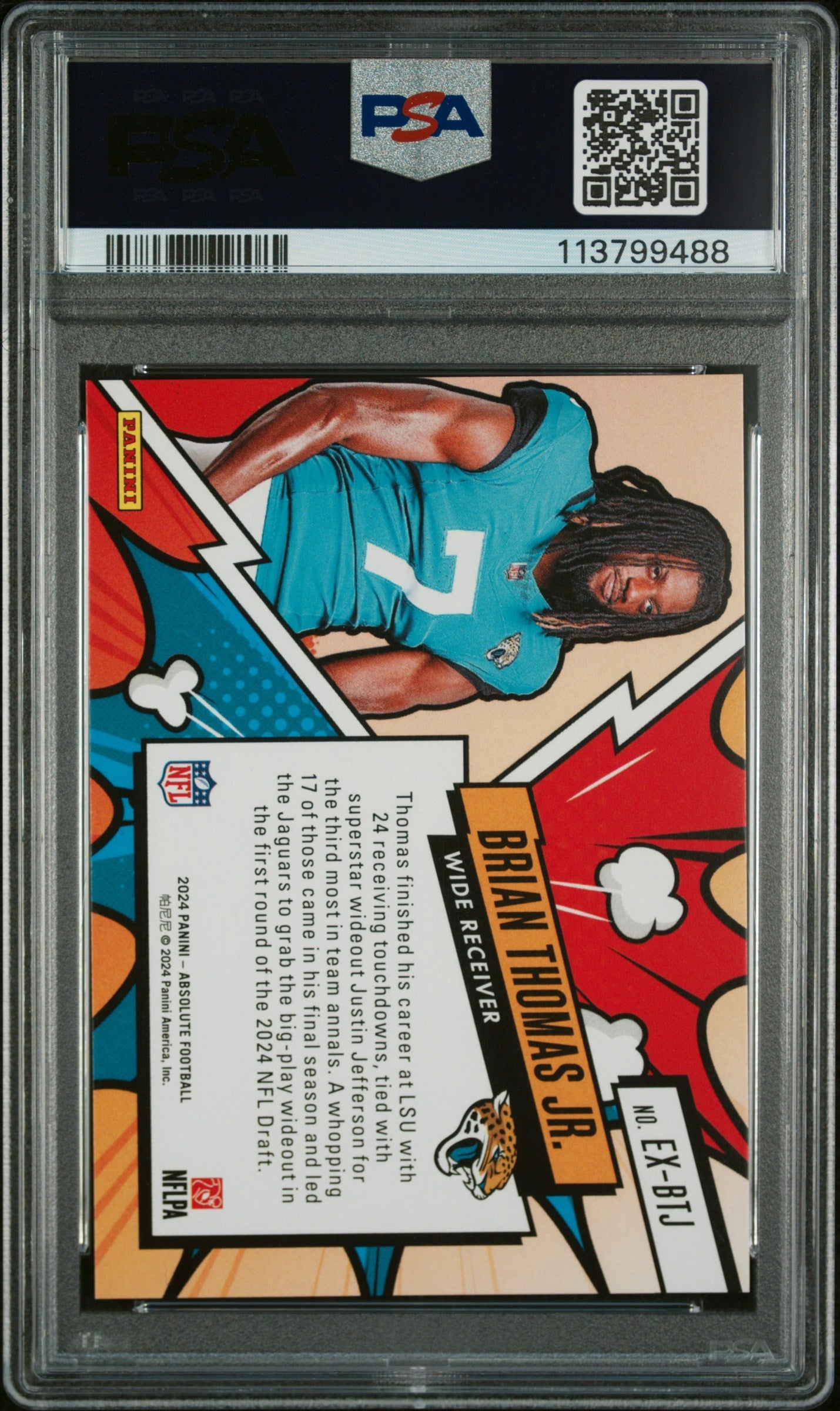 2024 Panini Absolute Explosive Brian Thomas JR. #EXBTJ PSA 10 - Graded Sports Cards