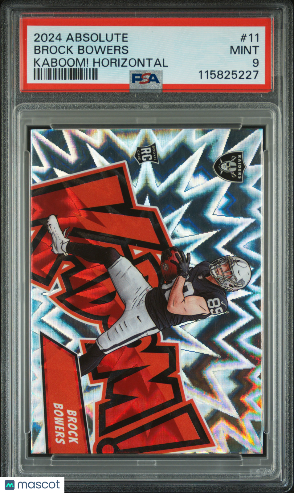 2024 Panini Absolute Kaboom! Horizontal Brock Bowers Rookie PSA 9 MINT Raiders - Graded Sports Cards