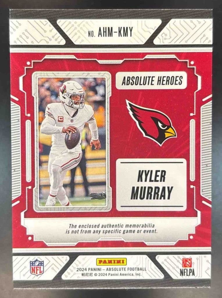 2024 Panini Absolute Kyler Murray Heroes Memorabilia /250 MEM Arizona Cardinals - Sports Cards