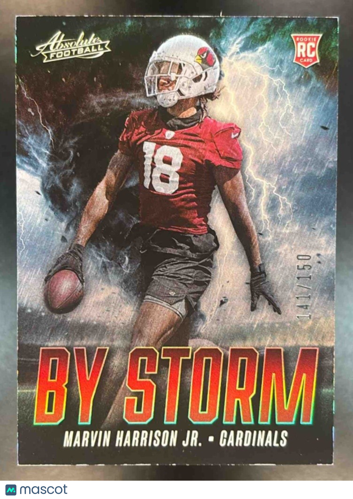 2024 Panini Absolute Marvin Harrison Jr. By Storm /150 RC Arizona Cardinals - Sports Cards