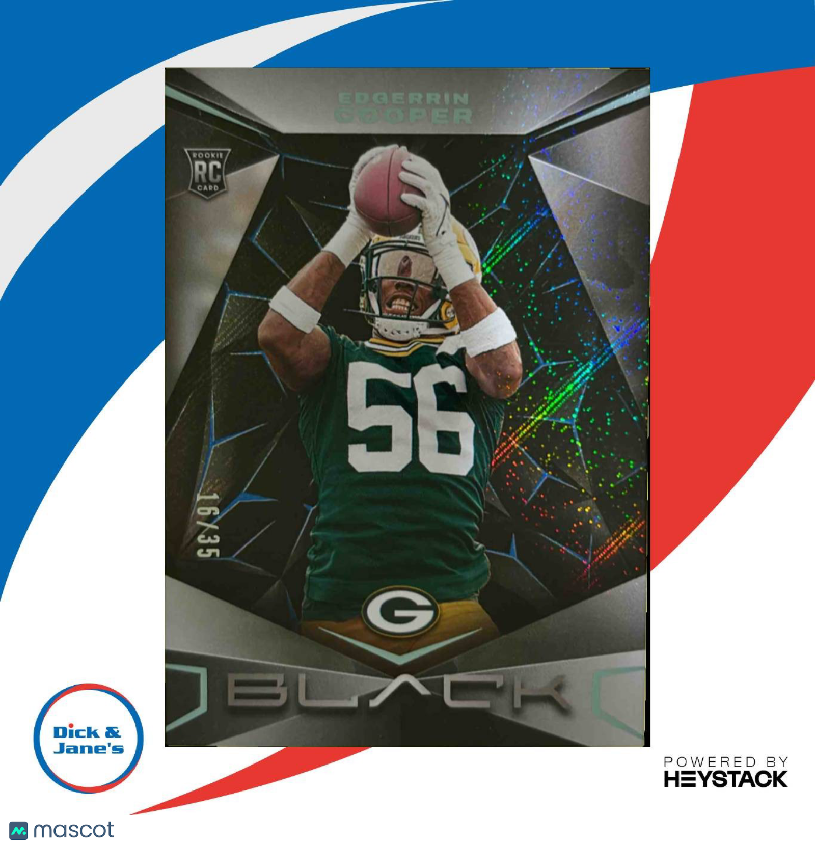 2024 Panini Black Edgerrin Cooper Rookies Sapphire /35 #130 RC Green Bay Packers - Sports Cards