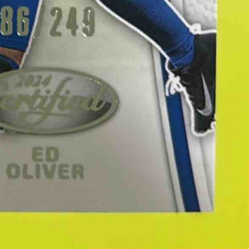 2024 Panini Certified Ed Oliver Piece of the Game 86/249 MEM Buffalo Bills - Sports Cards