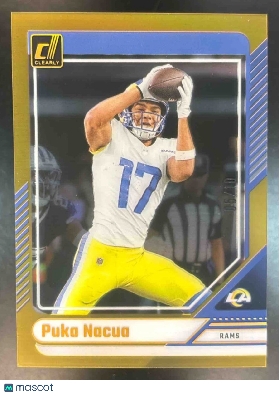 2024 Panini Clearly Donruss Puka Nacua Gold /10 #31 Los Angeles Rams - Sports Cards