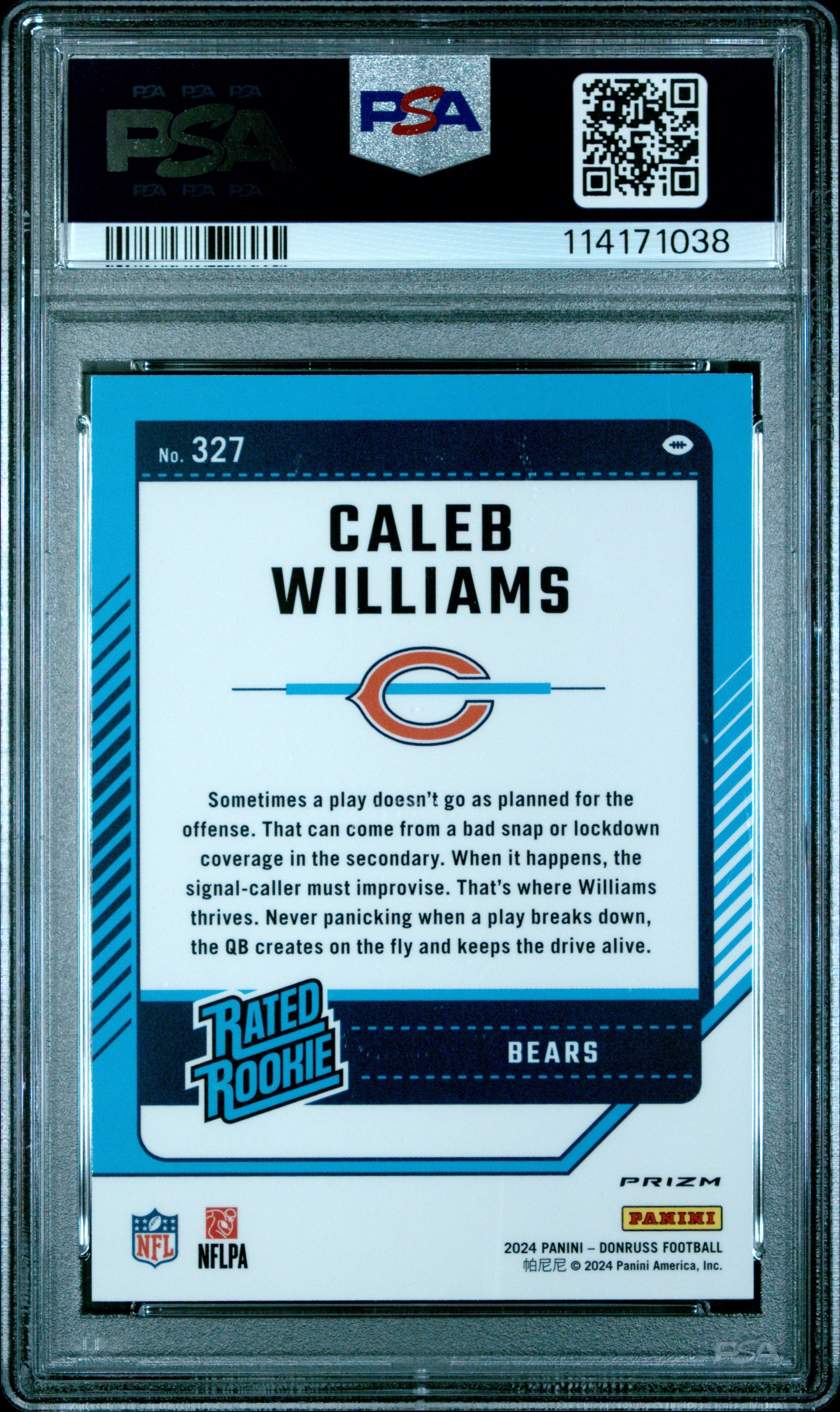 2024 Panini Donruss Caleb Williams Optic Preview Pink #327 PSA 10 - Graded Sports Cards