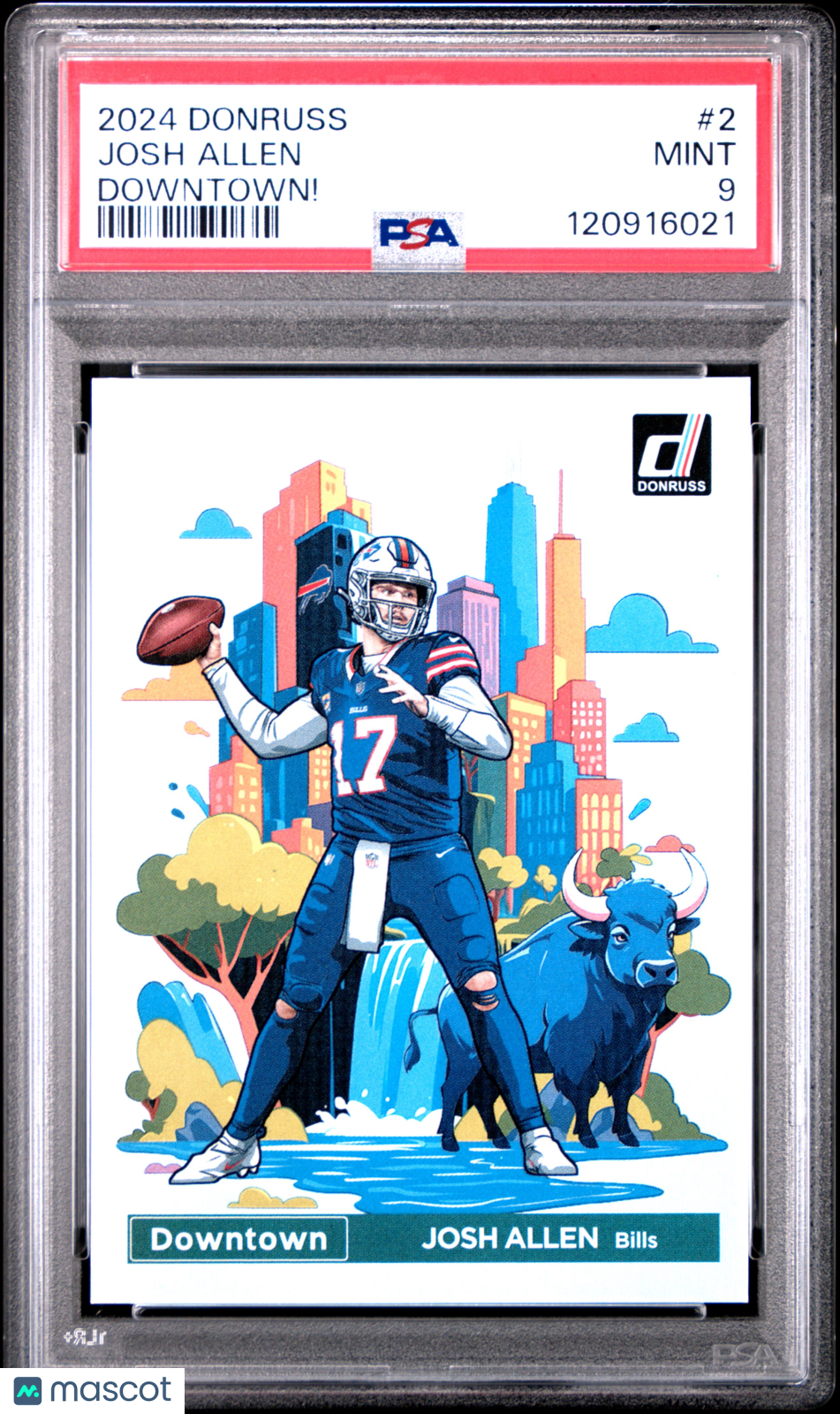 2024 Panini Donruss Downtown! Josh Allen Downtown #2 PSA 9 Buffalo Bills - Graded Sports Cards