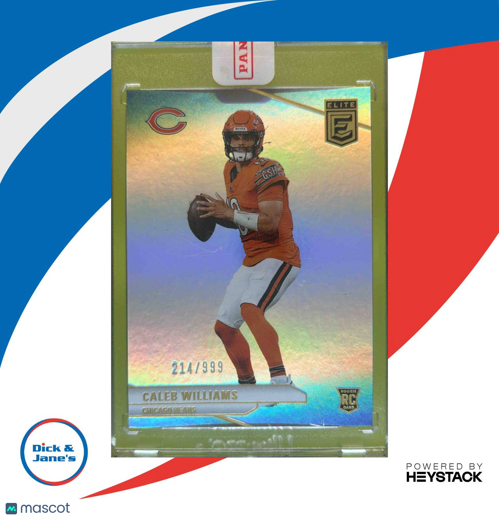 2024 Panini Donruss Elite Caleb Williams #201 RC SER 214/999 Chicago Bears - Sports Cards