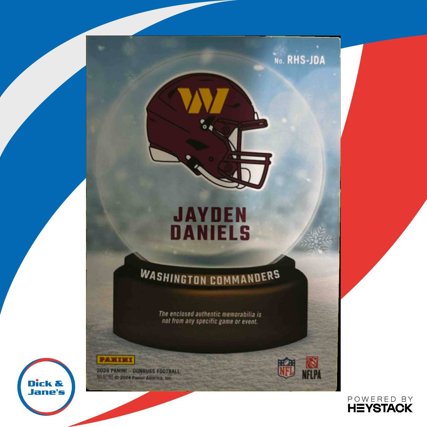 2024 Panini Donruss Jayden Daniels Rookie Holiday Sweater #RHS-JDA MEM RC - Sports Cards