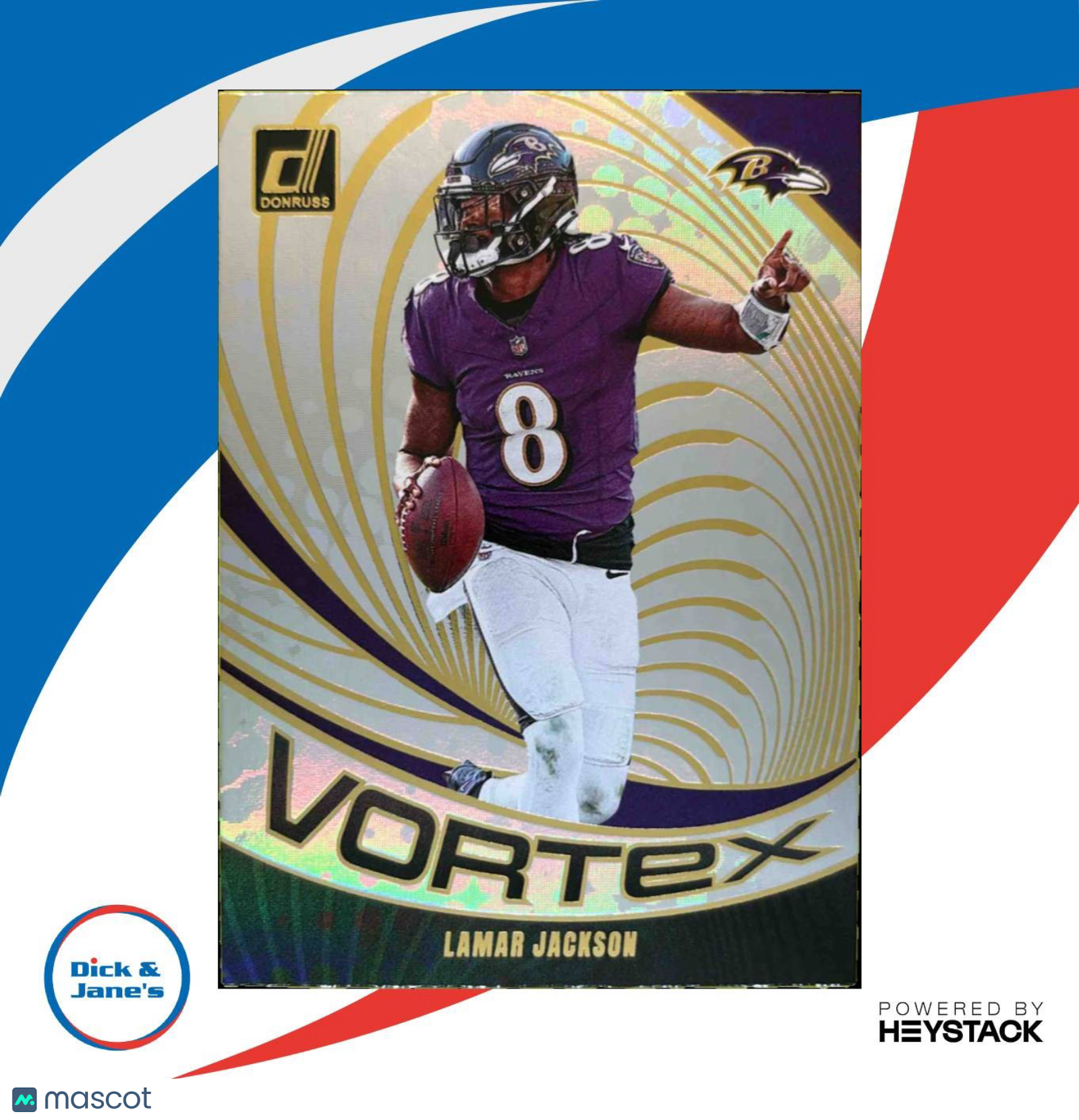 2024 Panini Donruss Lamar Jackson Vortex #VOR-LJA Baltimore Ravens - Sports Cards