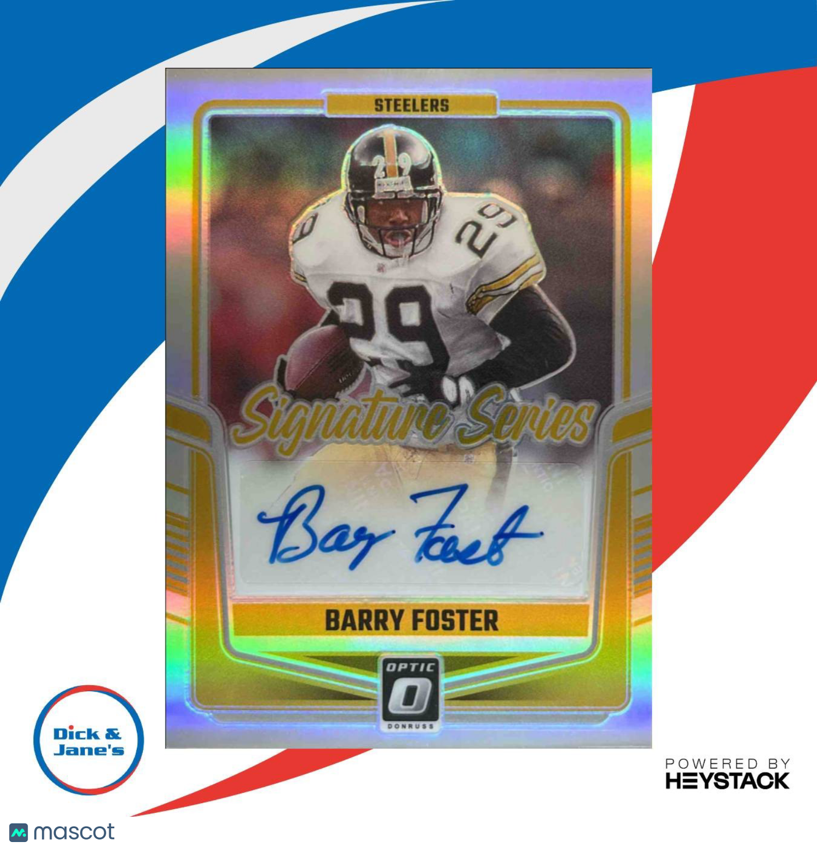 2024 Panini Donruss Optic Barry Foster Signature Series Holo Pittsburgh Steelers - Sports Cards