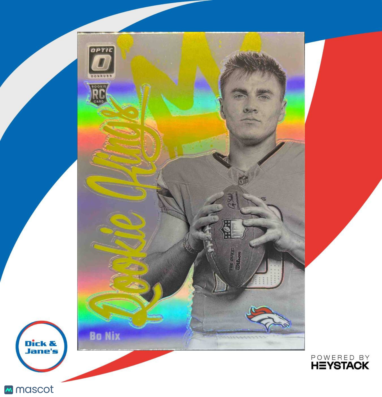 2024 Panini Donruss Optic Bo Nix Rookie Kings #6 RC Denver Broncos - Sports Cards