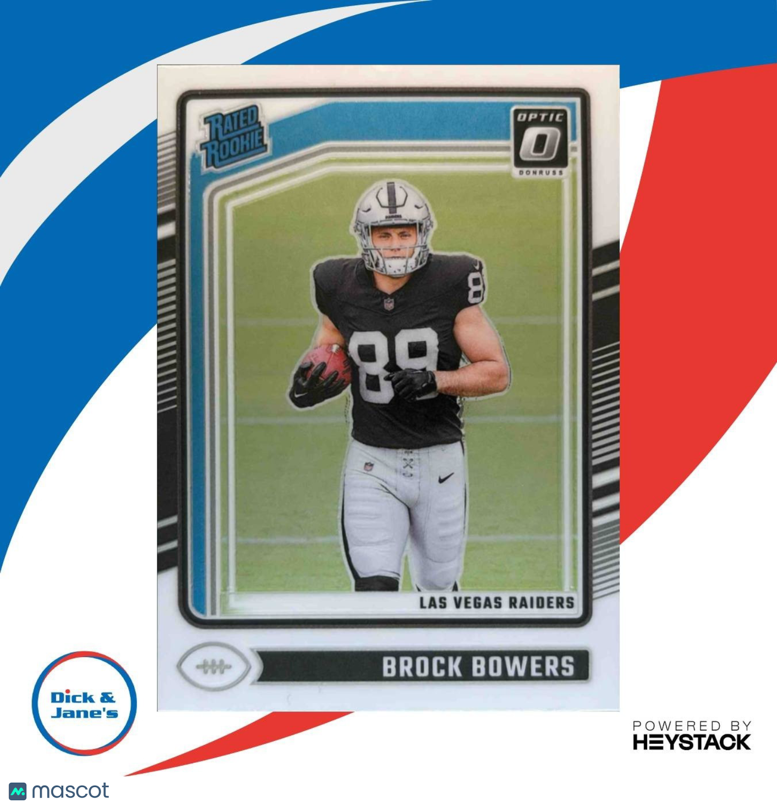2024 Panini Donruss Optic Brock Bowers #215 Rated Rookie Las Vegas Raiders - Sports Cards
